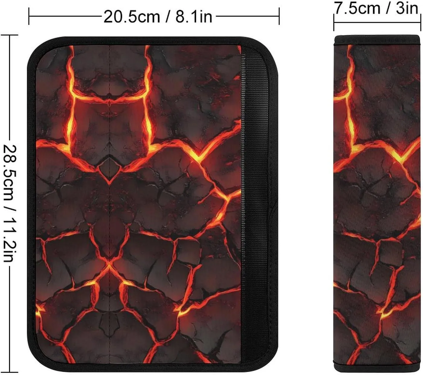 Lava Magma Universal Seat Belt Cover Pad Soft Shoulder Strap Neck Cushion Protector Covers Car Accessories