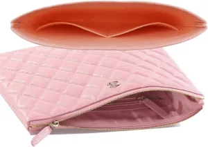 Lckaey Purse Organizer Insert for clutch bag inner bag classic double lined storage bag2026pink-S