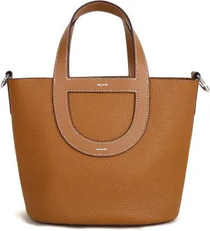 Leather Bucket Bag for Women: Genuine Leather Shoulder Handbags for Ladies - Chic Hobo Purses for Travel Work