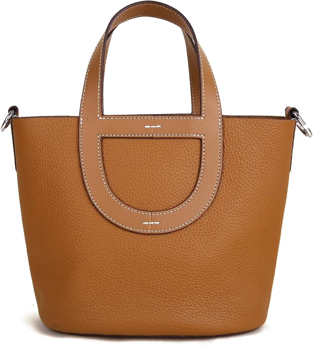 Leather Bucket Bag for Women: Genuine Leather Shoulder Handbags for Ladies - Chic Hobo Purses for Travel Work
