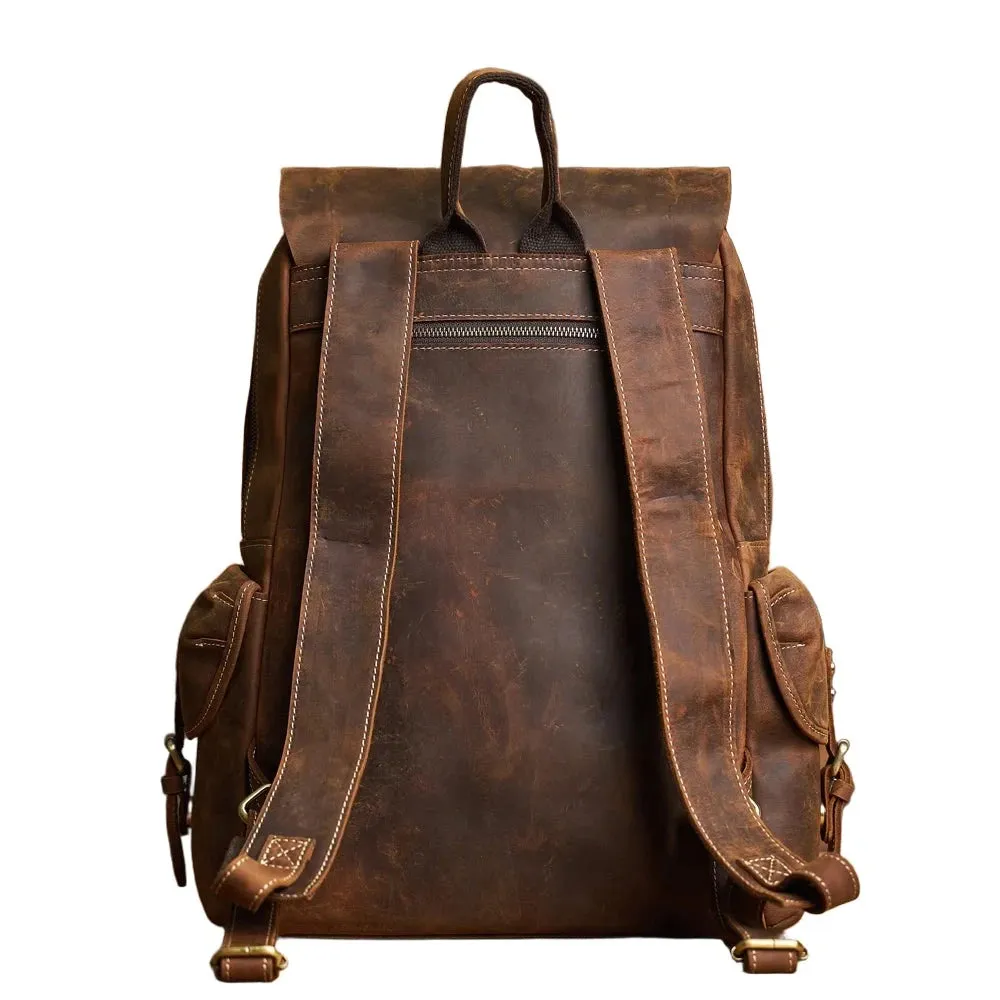 Leather Laptop Backpack