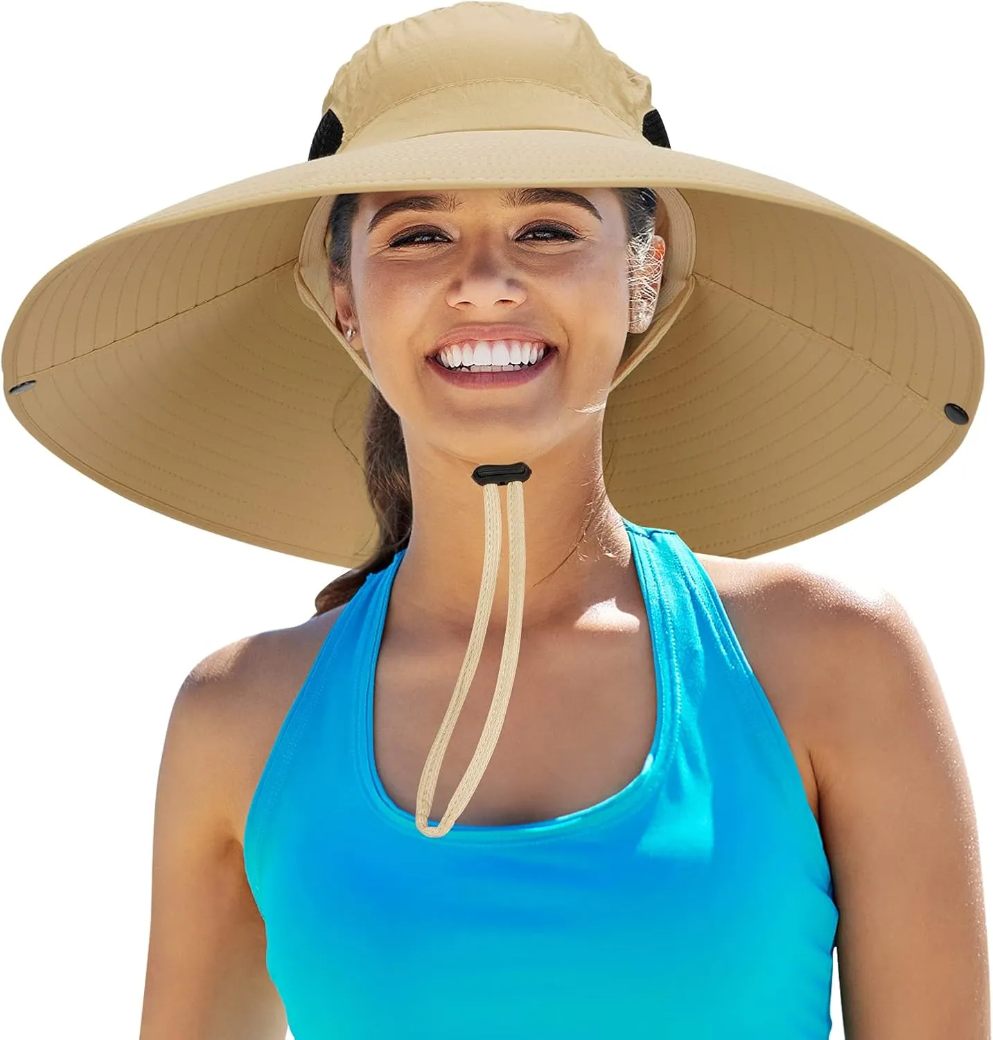 Leotruny Women Super Wide Brim Sun Hat UPF50  Waterproof Bucket Hat for Fishing, Hiking, Camping