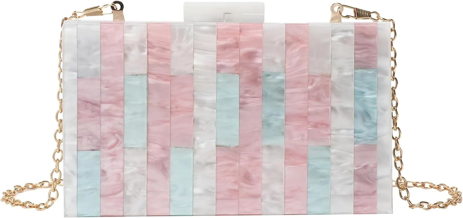 LETODE Acrylic Clutch Bags Purse Perspex Bag Handbags for Women