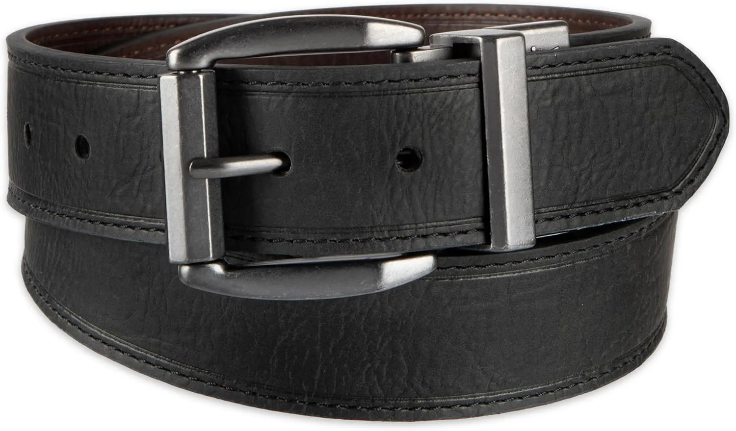 Levi's Men's Two-in-One Reversible Rotative Buckle Casual Everyday Jean Belt (Regular and Big & Tall Sizing)