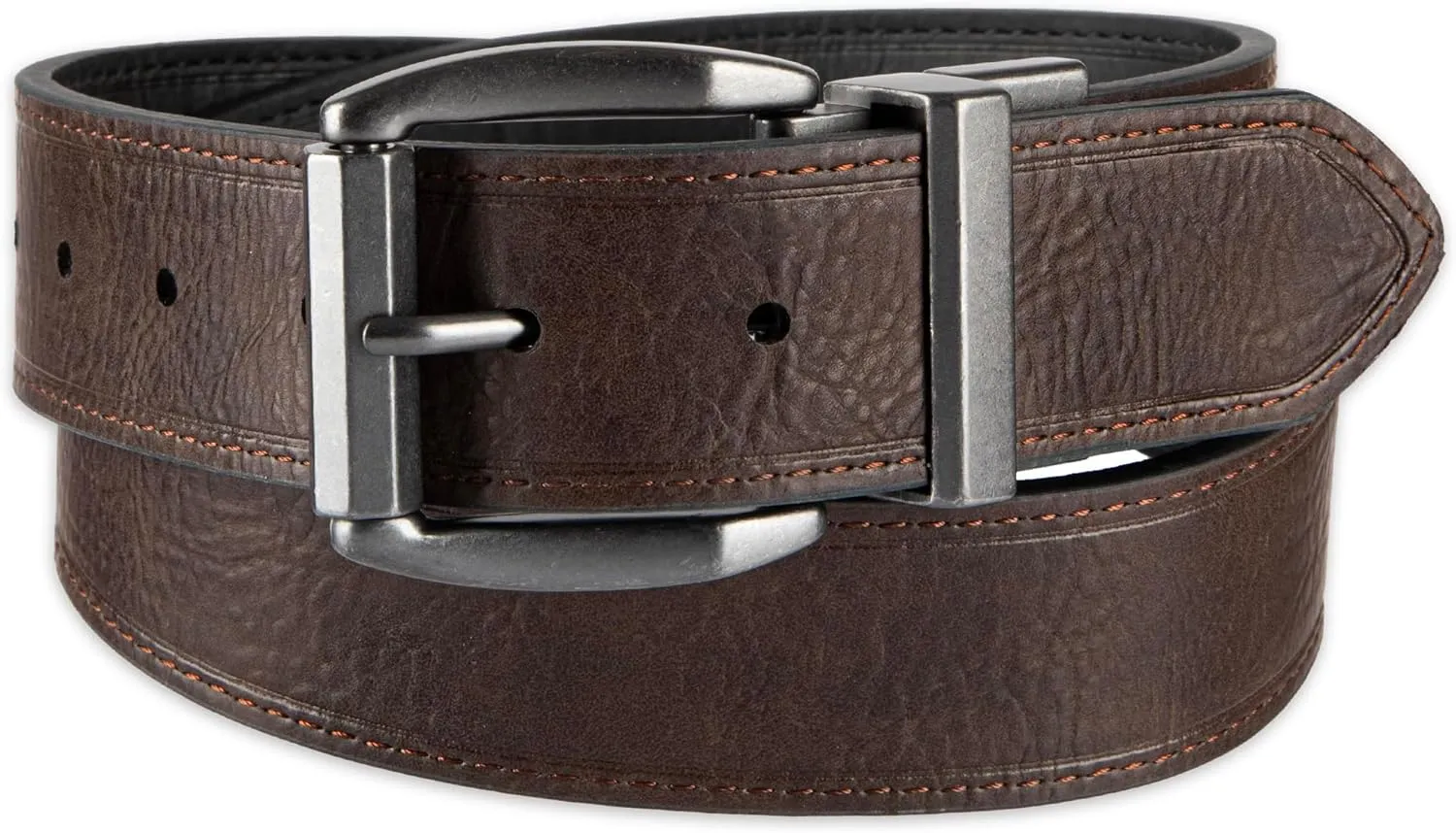 Levi's Men's Two-in-One Reversible Rotative Buckle Casual Everyday Jean Belt (Regular and Big & Tall Sizing)