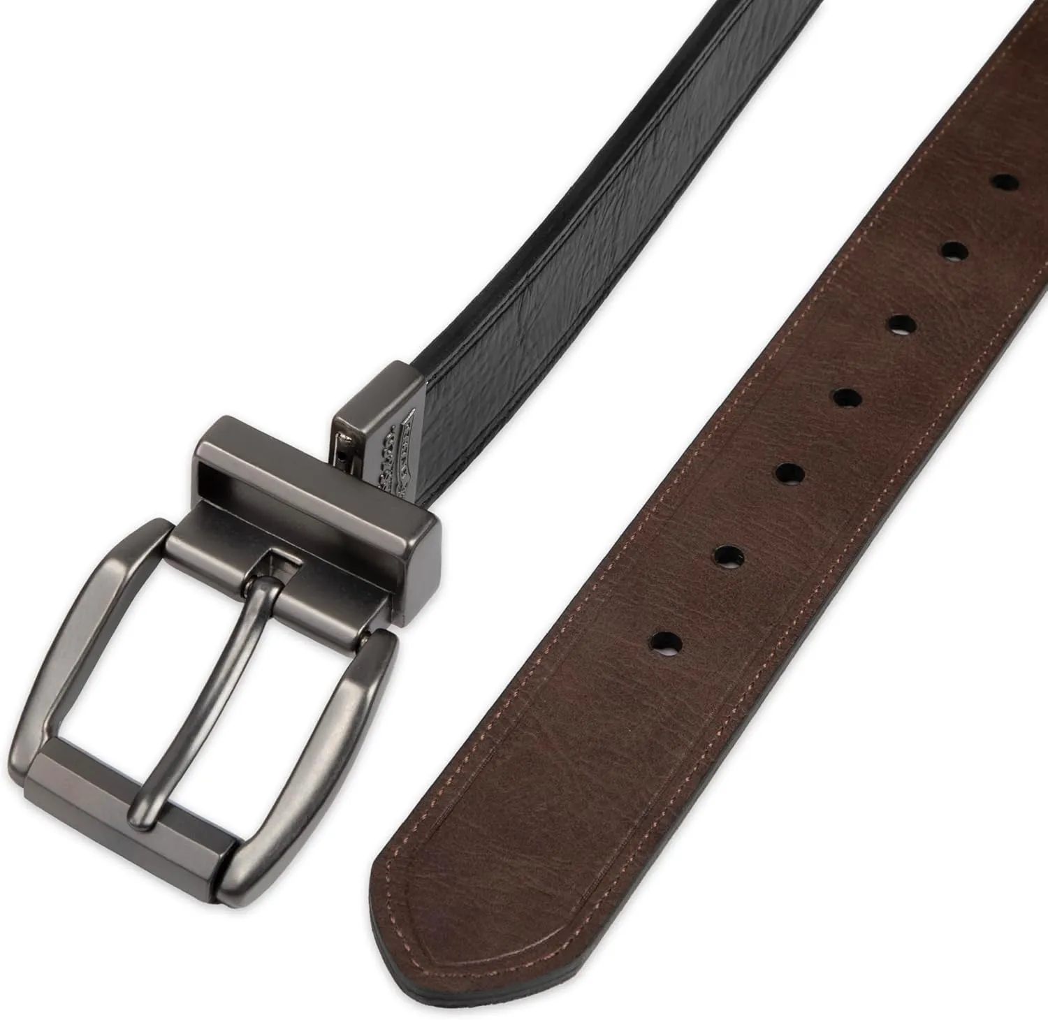 Levi's Men's Two-in-One Reversible Rotative Buckle Casual Everyday Jean Belt (Regular and Big & Tall Sizing)