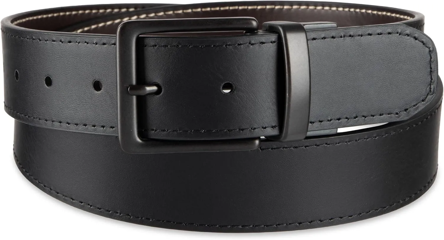 Levi's Men's Two-in-One Reversible Rotative Buckle Casual Everyday Jean Belt (Regular and Big & Tall Sizing)