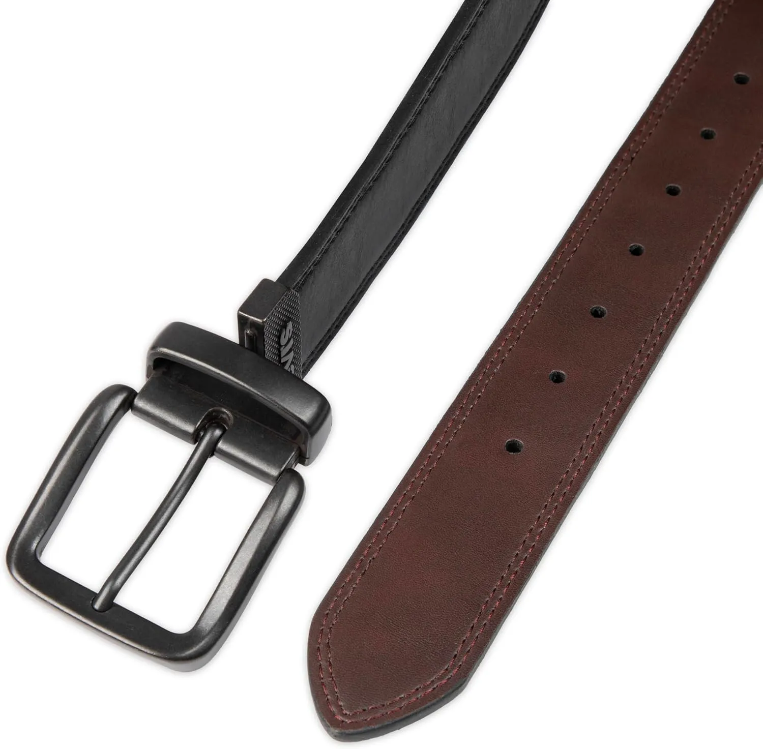 Levi's Men's Two-in-One Reversible Rotative Buckle Casual Everyday Jean Belt (Regular and Big & Tall Sizing)