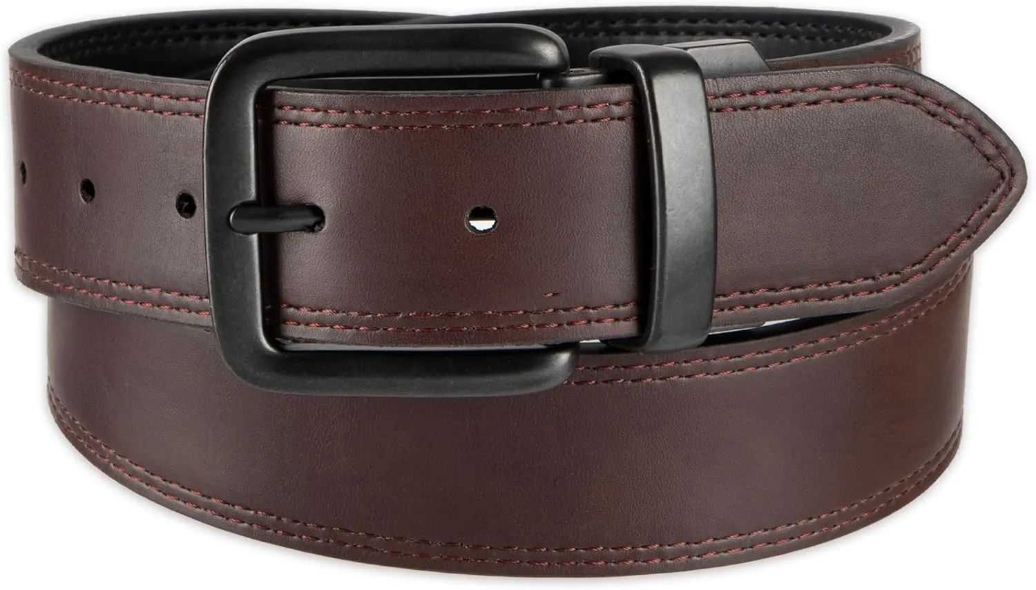 Levi's Men's Two-in-One Reversible Rotative Buckle Casual Everyday Jean Belt (Regular and Big & Tall Sizing)