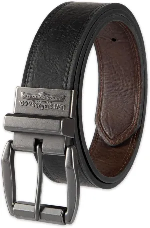Levi's Men's Two-in-One Reversible Rotative Buckle Casual Everyday Jean Belt (Regular and Big & Tall Sizing)