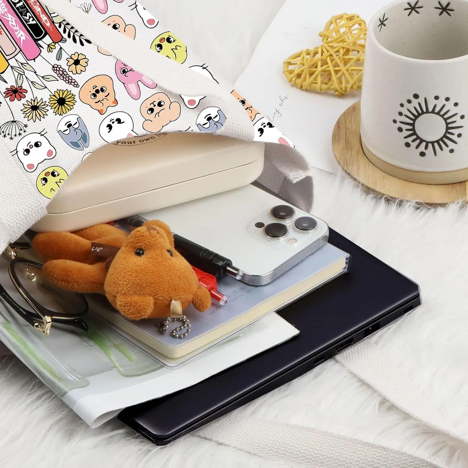 LEVLO Cartoon SKZ Cosmetic Makeup Bag SKZ Animal Fans Gift K-POP Cartoon Member Zipper Pouch Bag K-POP Merch (SK Z Life TG)