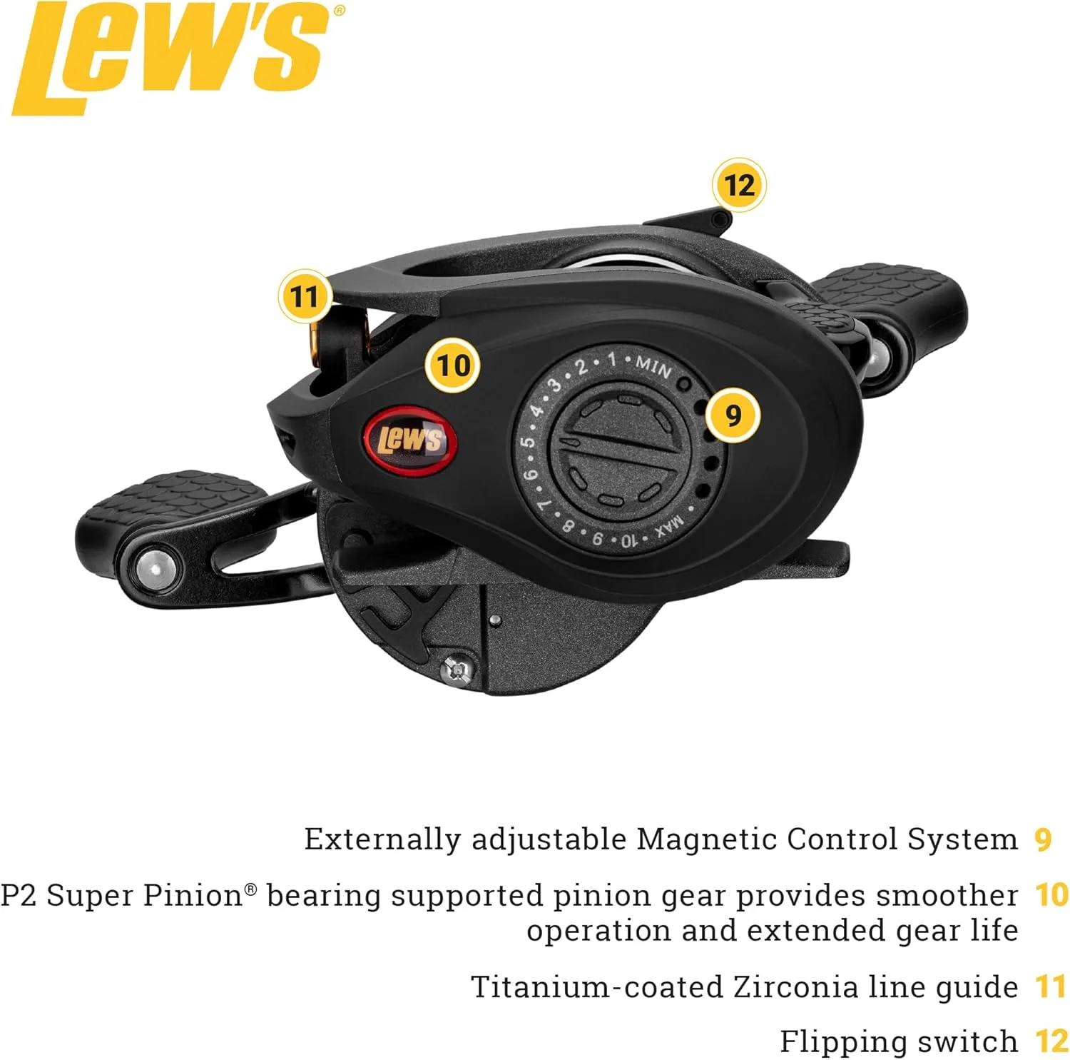 Lew's SuperDuty LFS Baitcast Fishing Reel, Aluminum Frame, Premium 11 Stainless Steel Ball Bearings