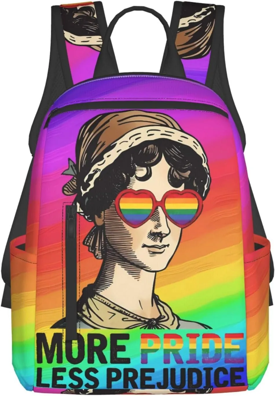 LGBT Rainbow Gay More Pride Less Prejudice Travel Laptop Backpack Casual Backpacks Double Shoulder Daypack Notebook Rucksack Work Bags Sports Bag for Gym Hiking Camping Beach
