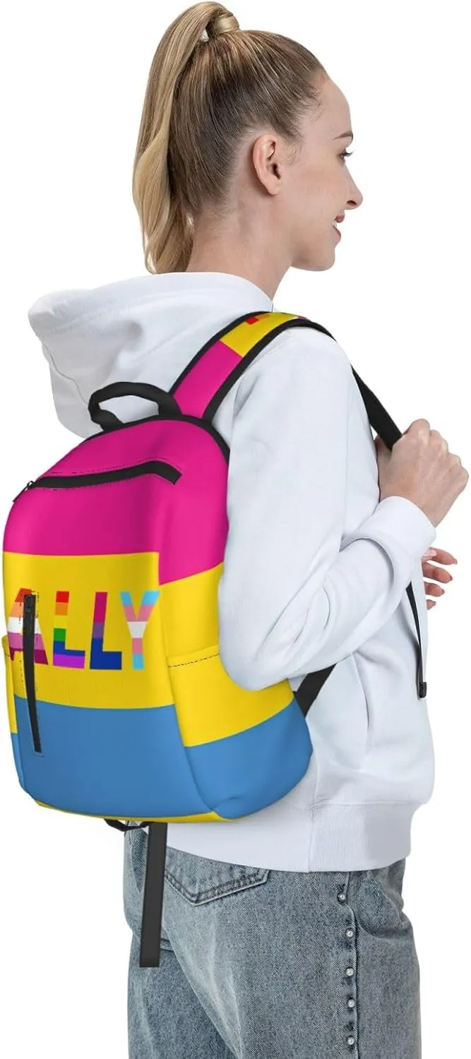 LGBT Rainbow Gay Pride Ally Travel Laptop Backpack Casual Backpacks Double Shoulder Daypack Notebook Rucksack Work Bags Sports Bag for Gym Hiking Camping Beach