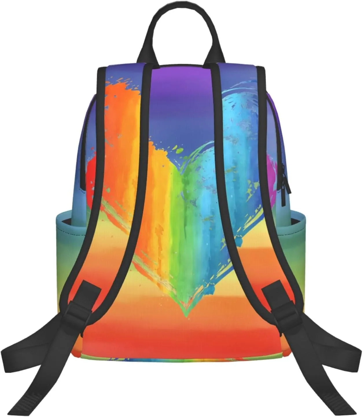 LGBT Rainbow Gay Pride Heart Travel Laptop Backpack Casual Backpacks Double Shoulder Daypack Notebook Rucksack Work Bags Sports Bag for Gym Hiking Camping Beach