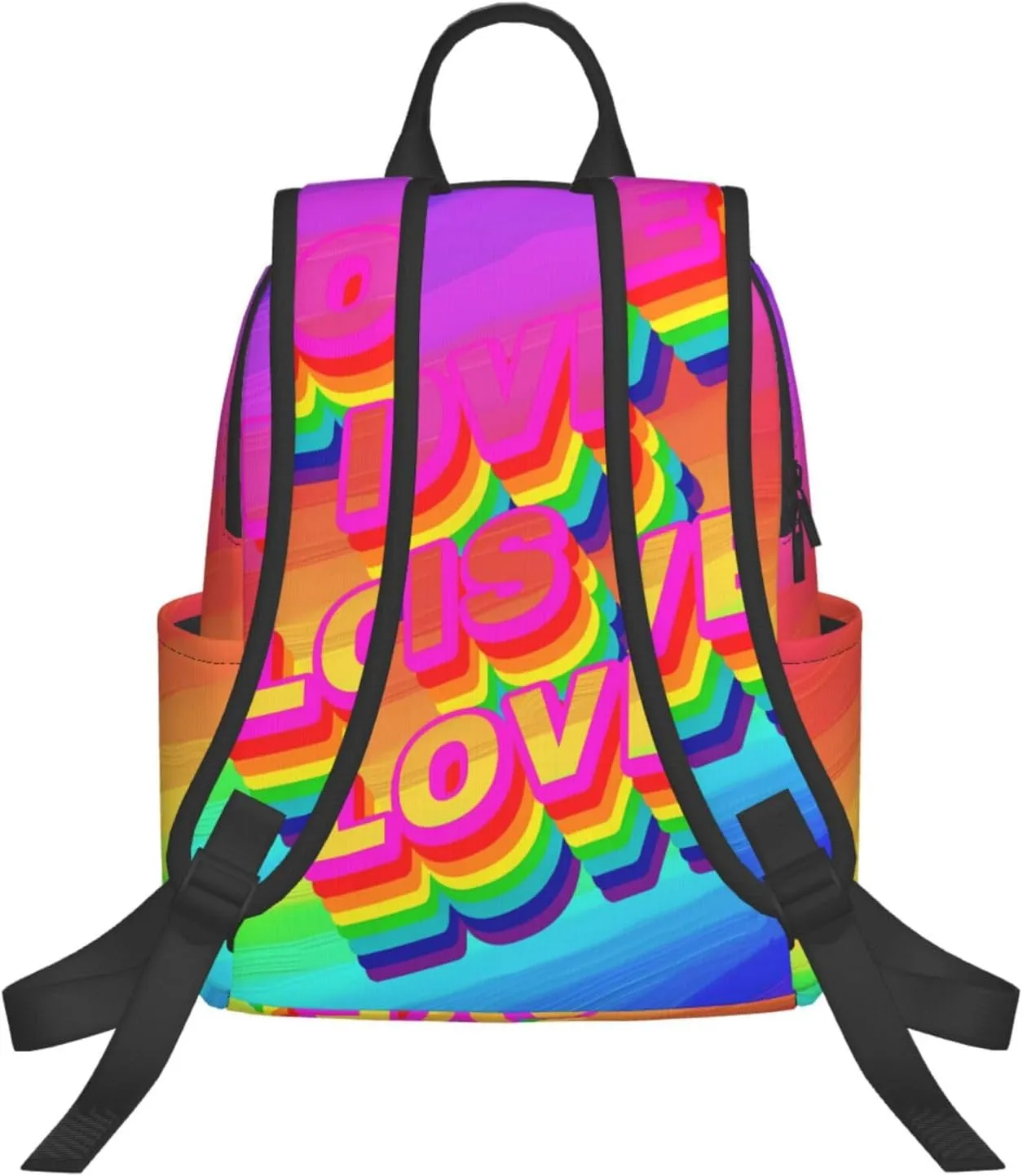 LGBT Rainbow Gay Pride Love Is Love Travel Laptop Backpack Casual Backpacks Double Shoulder Daypack Notebook Rucksack Work Bags Sports Bag for Gym Hiking Camping Beach