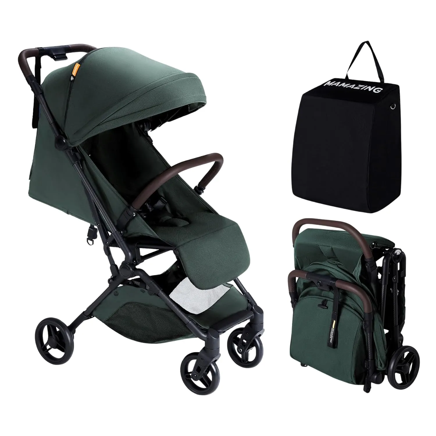 Lightweight Baby Travel Stroller–Mom’s Choice Gold Award Winner, Compact & Airplane-Friendly, One-Handed Folding Design, 11.6 lbs, Perfect for Toddlers, Green