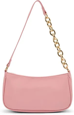 Like Dreams Women Vintage 90s Shoulder Bag Vegan Leather Chain Link Classic Clutch Handbag Purse