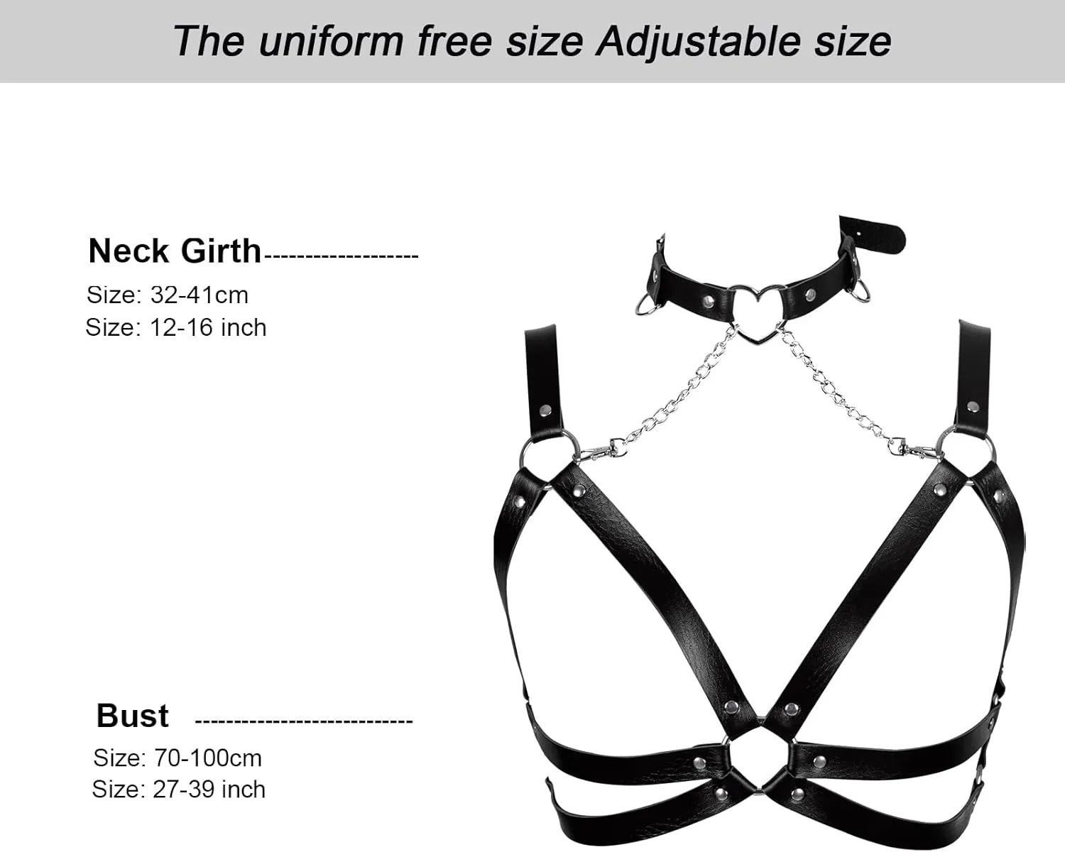 Lingerie cage Chest strap Leather Bra Body chain harness for women Punk Festival rave Dance Rock Photography Waist belt