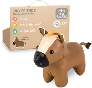 Little Big Friends Tiny Friends | Rattle Toy | Special Stuffed Animal | Easy to Clean | Charles The Horse