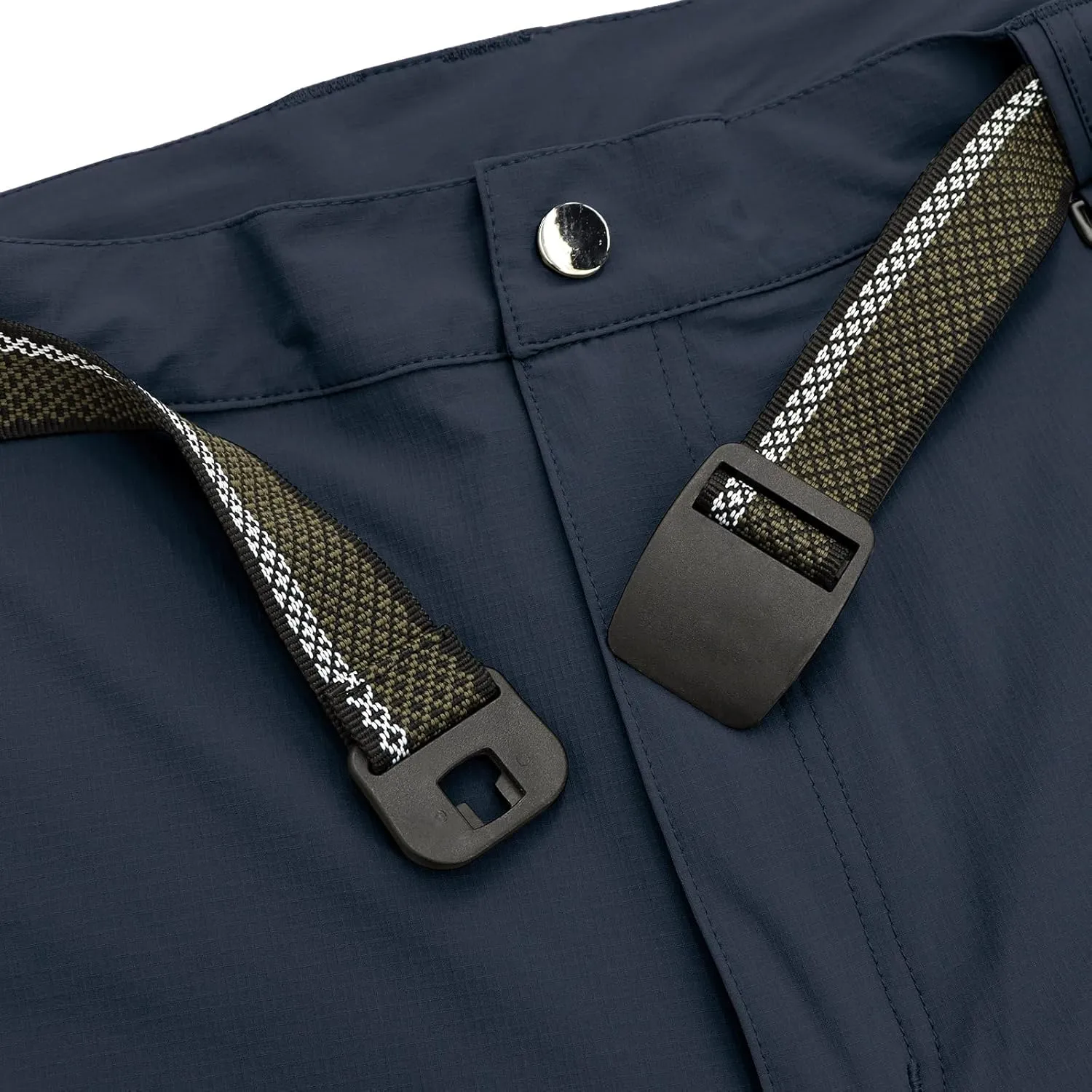 LONGBIDA Men's Hiking Pants Quick Dry Lightweight Waterproof Fishing Camping Cargo Work Pants with Belt
