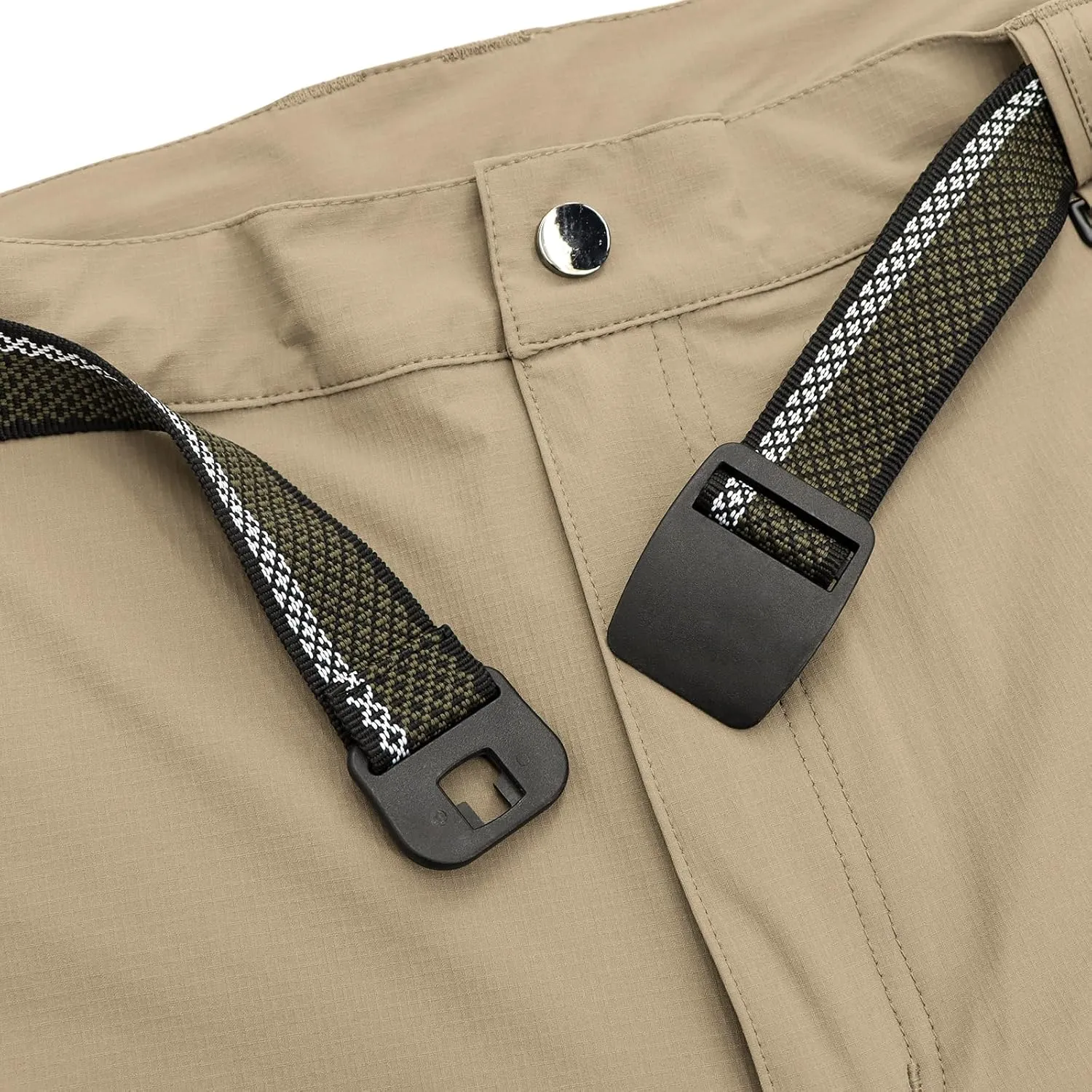 LONGBIDA Men's Hiking Pants Quick Dry Lightweight Waterproof Fishing Camping Cargo Work Pants with Belt