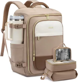 LOVEVOOK 50L Travel Backpack for Women, TSA Approved Carry On Backpack with 3 Packing Cubes, Personal Item Bag Fits 17" Laptop, Water-resistant Travel Carry On Bag for Women