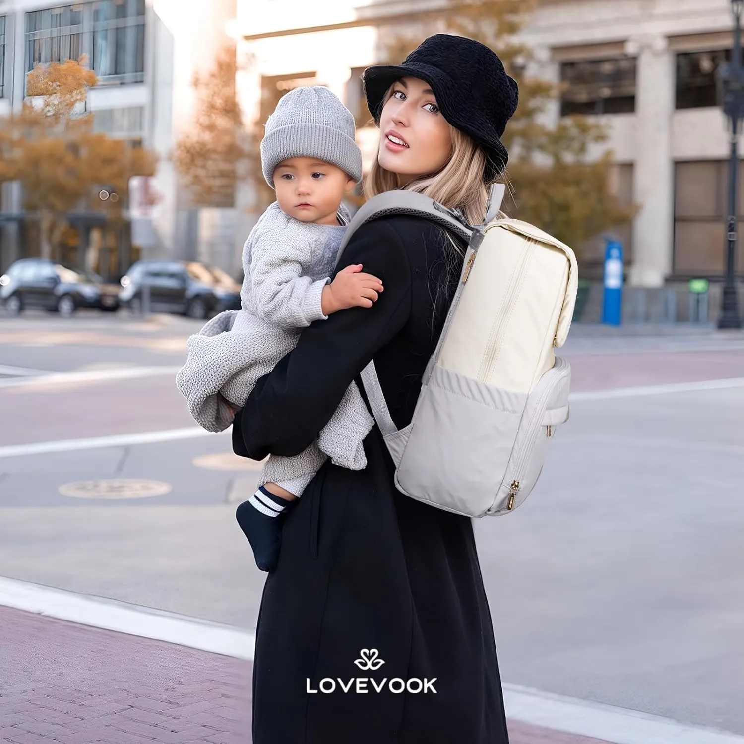 LOVEVOOK Diaper Bag Backpack, Baby Travel Bags for Boys & Girl, Toddler Diaper Bag with Changing Station & Pacifier Case, Pañaleras Para Bebe Niña & Niño - Newborn Essentials Must Haves Mom