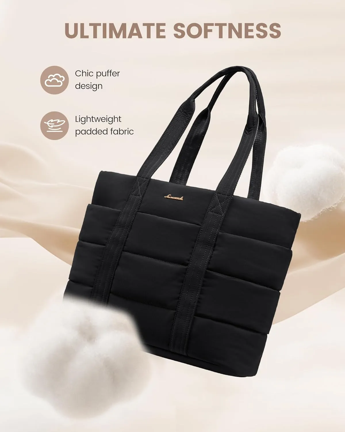 LOVEVOOK Diaper Bag Tote, 15.6inch Large Baby Diaper Bag Waterproof Travel Diaper Tote with Changing Pad