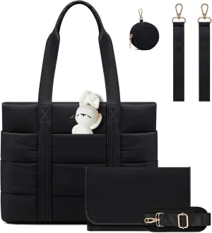 LOVEVOOK Diaper Bag Tote, 15.6inch Large Baby Diaper Bag Waterproof Travel Diaper Tote with Changing Pad