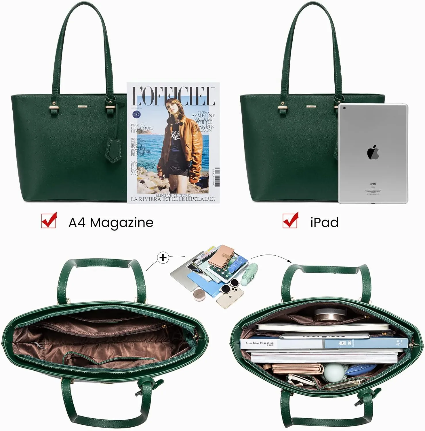 LOVEVOOK Handbags for Women Shoulder Bags Tote Satchel Hobo 3pcs Purse Set