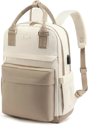 LOVEVOOK Laptop Backpack for Women 14 Inch Laptop Bag with USB Port, Fashion Waterproof Backpacks Teacher Nurse Stylish Travel Bags Vintage Daypacks Bookbag for College School Work