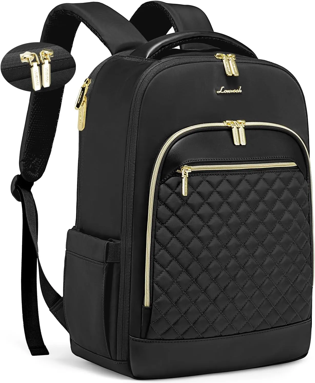 LOVEVOOK Laptop Backpack Purse for Women Travel Backpack 17 Inch Airline Approved Carry on Backpack Large Teacher Nurse Bag for Work Business College, Black