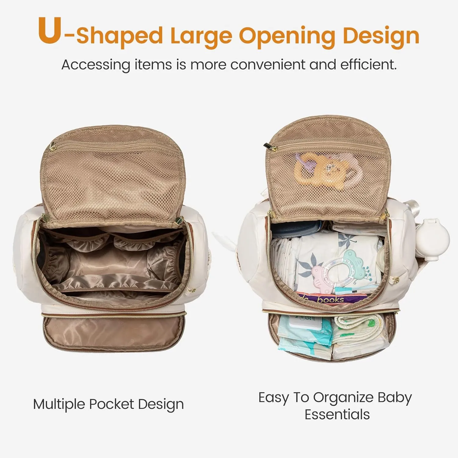 LOVEVOOK Mini Diaper Bag Backpack, Waterproof Diaper Bags for Baby Girl Boy with Changing Pad, Stylish Baby Diaper Bag, Diaper Bag for Mom Dad with Stroller Buckles,14 Inch