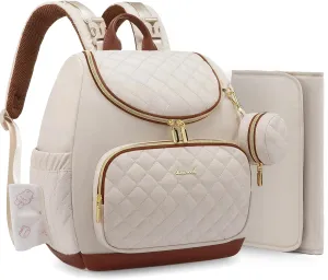 LOVEVOOK Mini Diaper Bag Backpack, Waterproof Diaper Bags for Baby Girl Boy with Changing Pad, Stylish Baby Diaper Bag, Diaper Bag for Mom Dad with Stroller Buckles,14 Inch