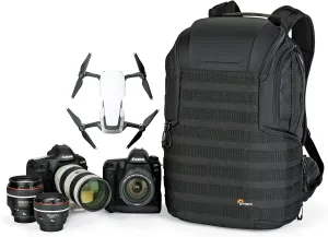 Lowepro ProTactic 450 AW II Black Pro Modular Backpack with Recycled Material, Camera Bag for Professional Use, for Laptop Up to 15", Backpack for Professional Cameras and Drones, LP37177-GRL, Black