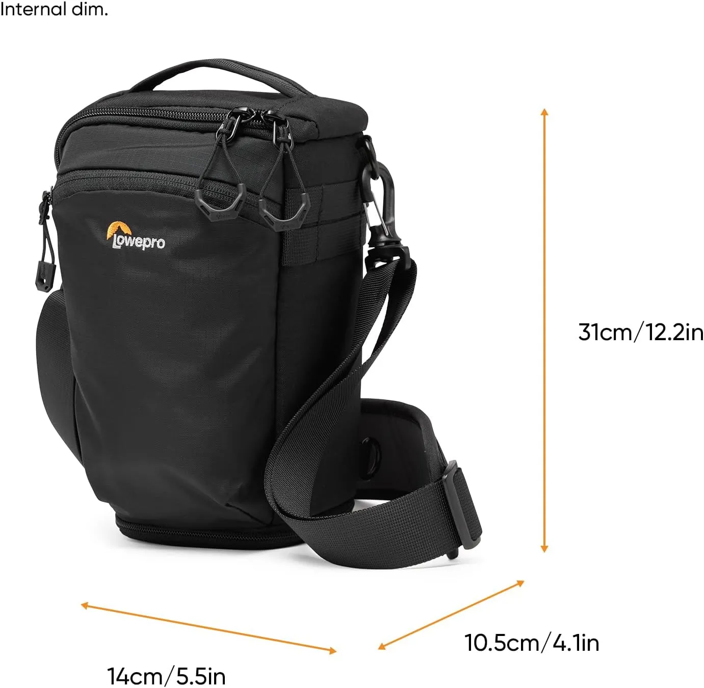 Lowepro ProTactic TLZ 70 Slim AW III Toploader Camera Bag, Camera Case for DSLR, Mirrorless, Vol. 4L Dim: 12.2x4.13x5.5in for Cameras w/Lens attached,Modular Shoulder Bag,for Photographer/Videographer