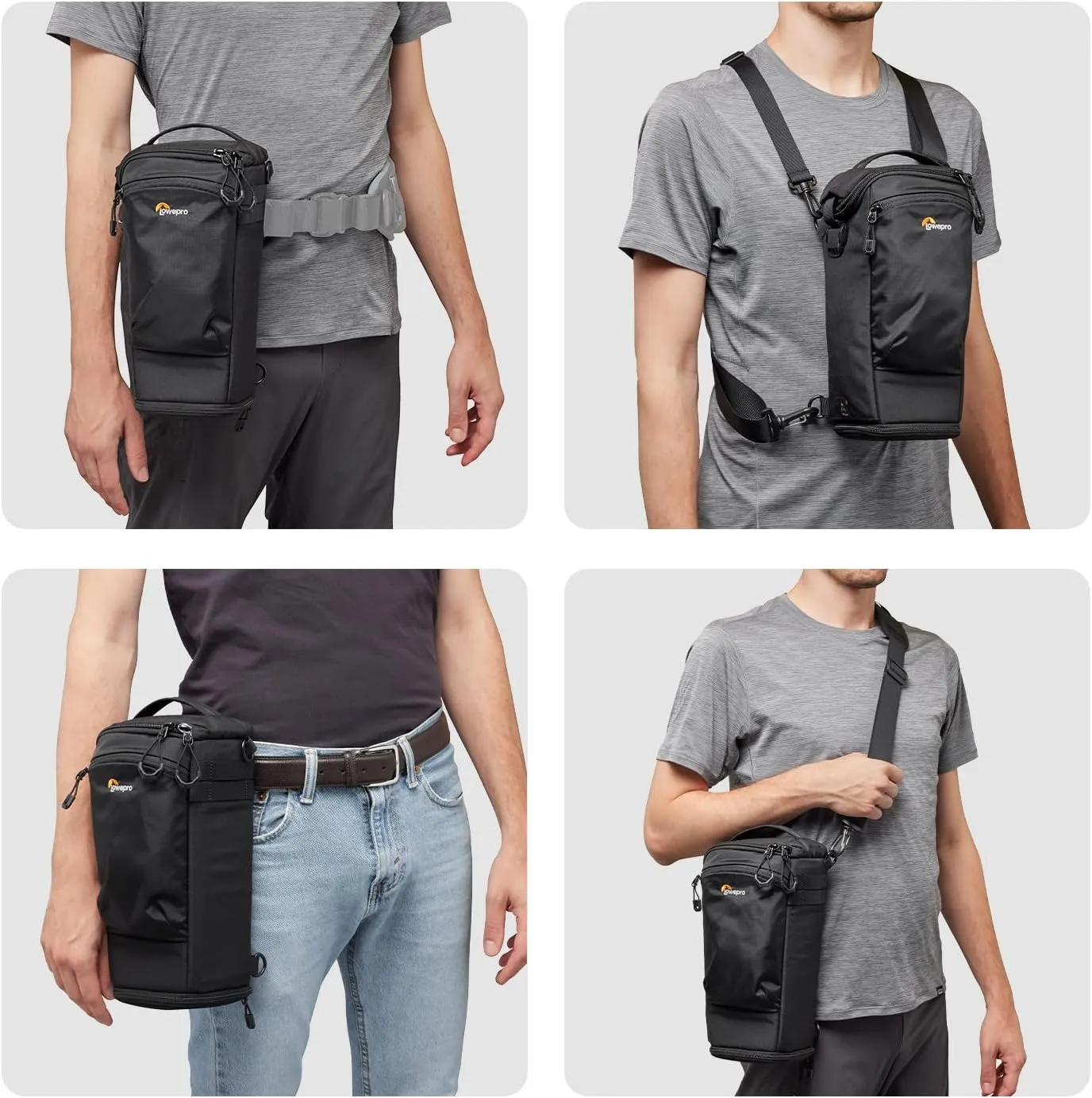 Lowepro ProTactic TLZ 75 Slim AW III Toploader Camera Bag, Camera Case for DSLR, Mirrorless, Vol. 4.5L, Dim: 14.57x4.13x5.5in for Cameras w/Lens attached, Modular Shoulder Bag, for Photographer/Video
