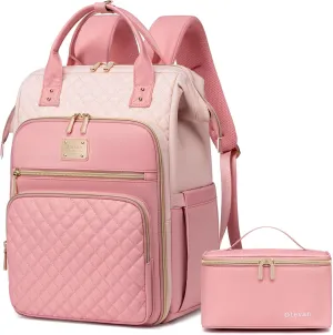 Lunch Backpack for Women, 15.6 inch Laptop Backpacks for Womens, Work Backpacks with Lunchbox,Insulated Back pack Cooler,Teacher Nurse Travel Backpack for Women