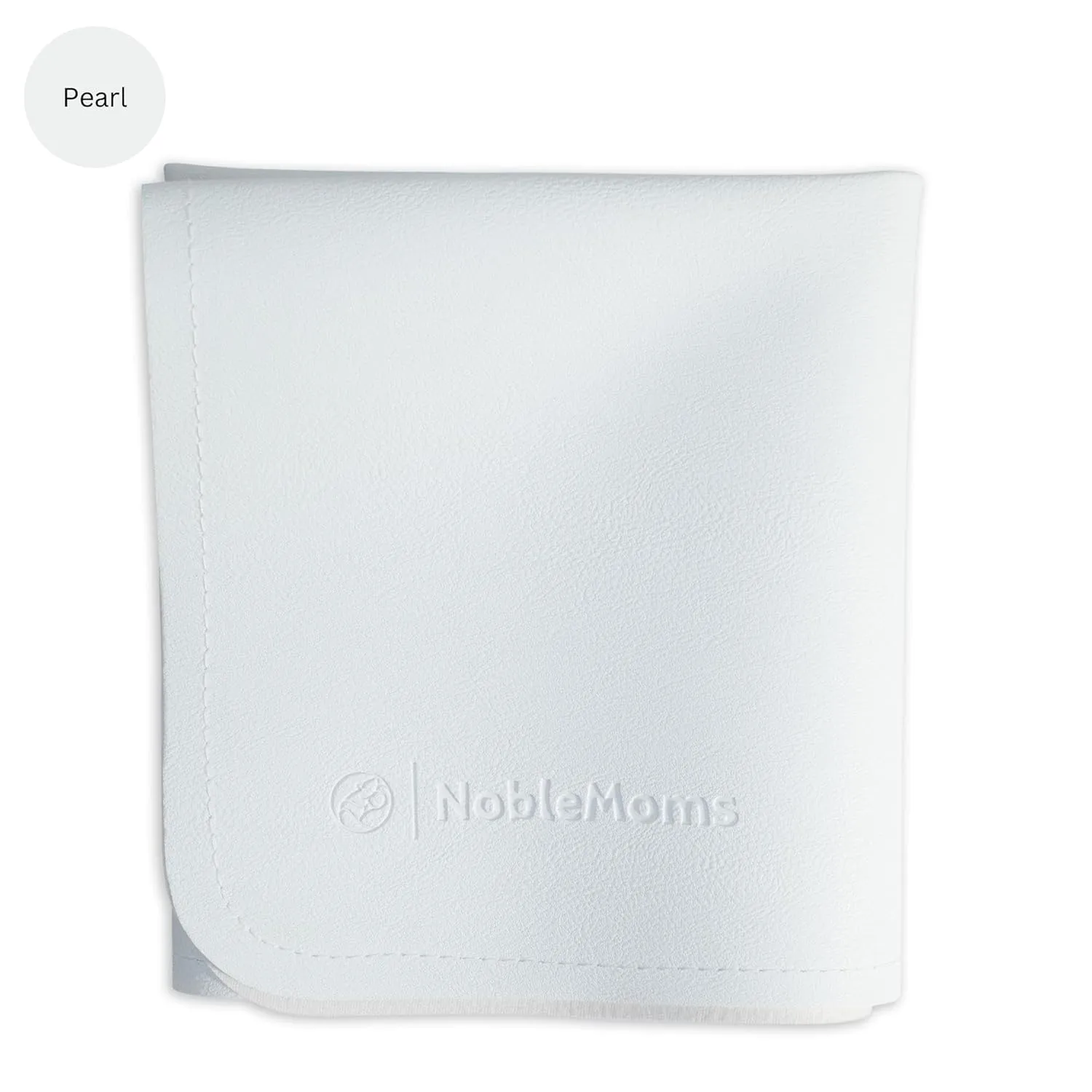 Luxury Vegan Leather Baby Changing Mat - 16"x30" Eco-Friendly, Versatile, Thin & Foldable, Easy-to-Clean Diaper Pad (Pearl)