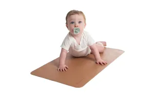 Luxury Vegan Leather Baby Changing Mat - 16"x30" Eco-Friendly, Versatile, Thin & Foldable, Easy-to-Clean Diaper Pad (Pearl)