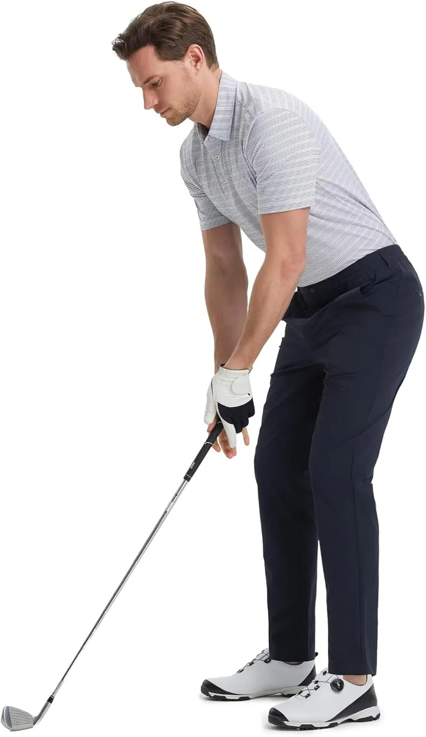 M MAELREG Mens Golf Pants 5 Pockets Lightweight - 30"/32"/34" Dry Fit Water-Resistant Stretch Dress Work Mens Casual Pants
