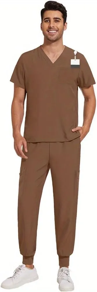 Male and Female Doctor Nurse V Neck Thin Comfortable Breathable Nurse Work Uniform Niaahinn