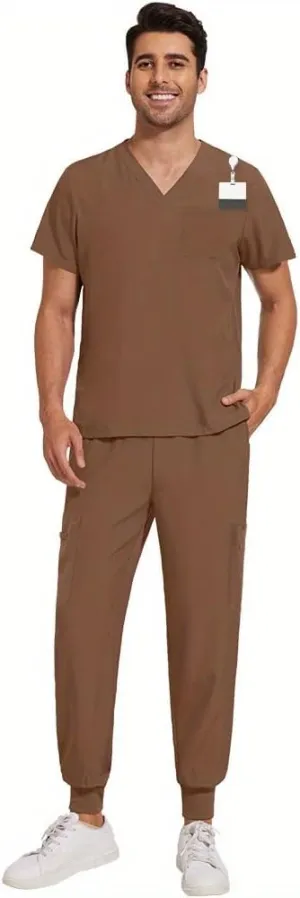 Male and Female Doctor Nurse V Neck Thin Comfortable Breathable Nurse Work Uniform Niaahinn