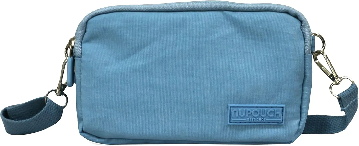 Malibu Crossbody Mini Bag Washed Nylon Clutch Adjustable Strap