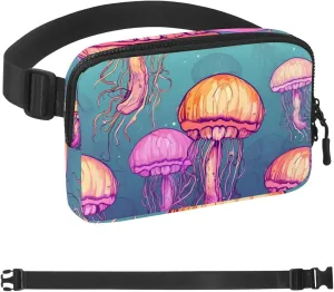 Marine Jellyfish-1378 Crossbody Fanny Pack for Men&Women,Belt Bag for Travel Casual Walking Running Hiking Cycling