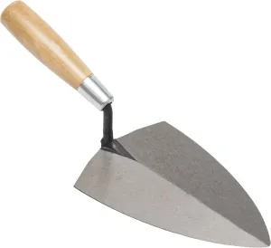 MARSHALLTOWN Tile Setter's Trowel, 7 x 4-3/8 Inch Blade, Quickly Move Large Quanities of Tile Adhesive, Floor Tiling Tools, Wood Handle, Made in the USA, 57