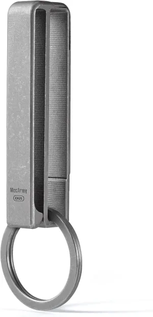 MecArmy CH25 Titanium Belt Keychain Clip, One-Piece CNC Key Holder for EDC Gear, Quick-Access Key Organizer for MOLLE & Belt Loops, Rugged Build, Ultra-Lightweight, No-Screw Aesthetic for Daily Carry