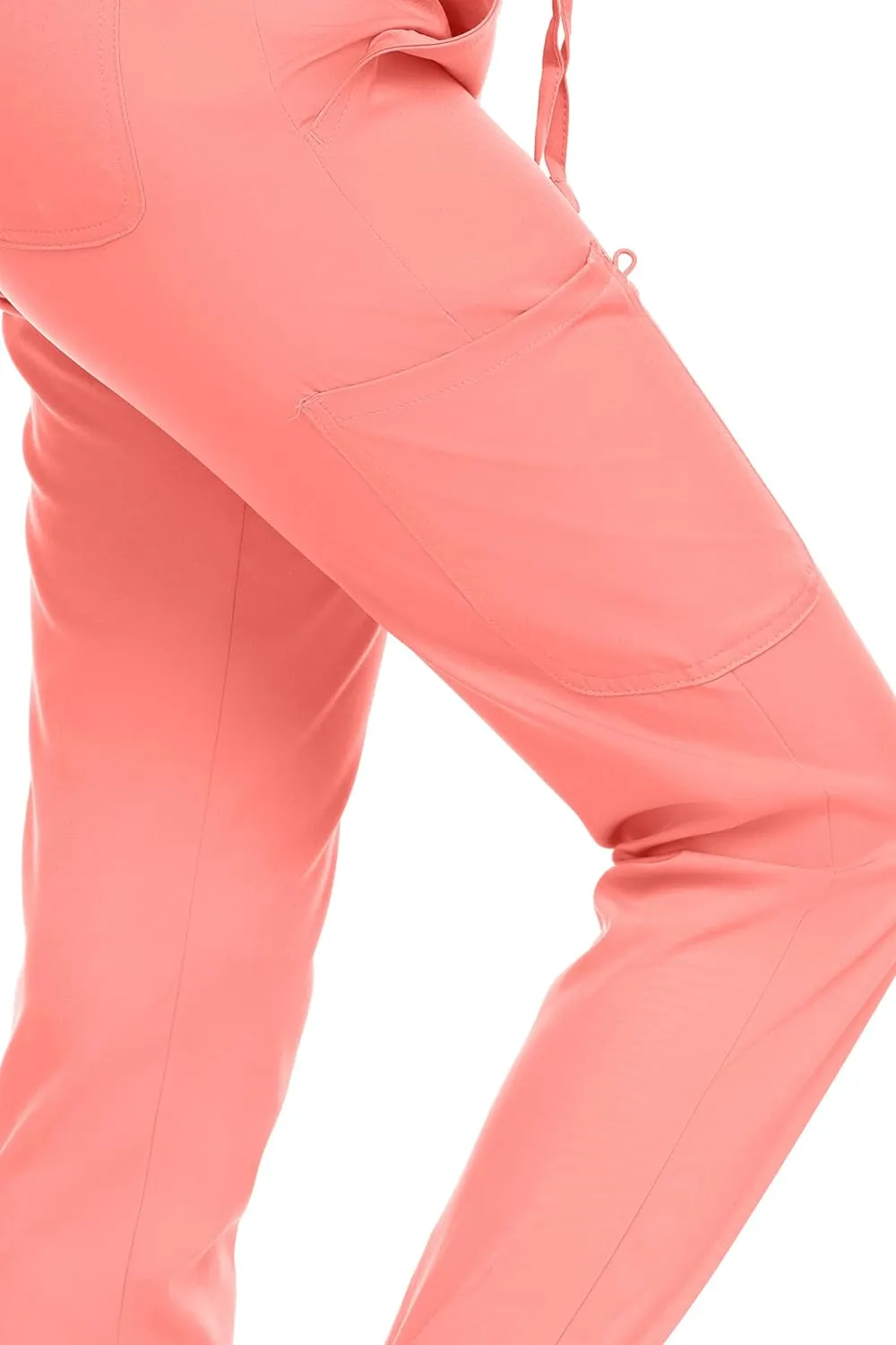 MediChic Scrub Sets for Women – 8-Pocket V-Neck Jogger Scrubs, Anti-Wrinkle, Stretch Medical Nursing Uniforms