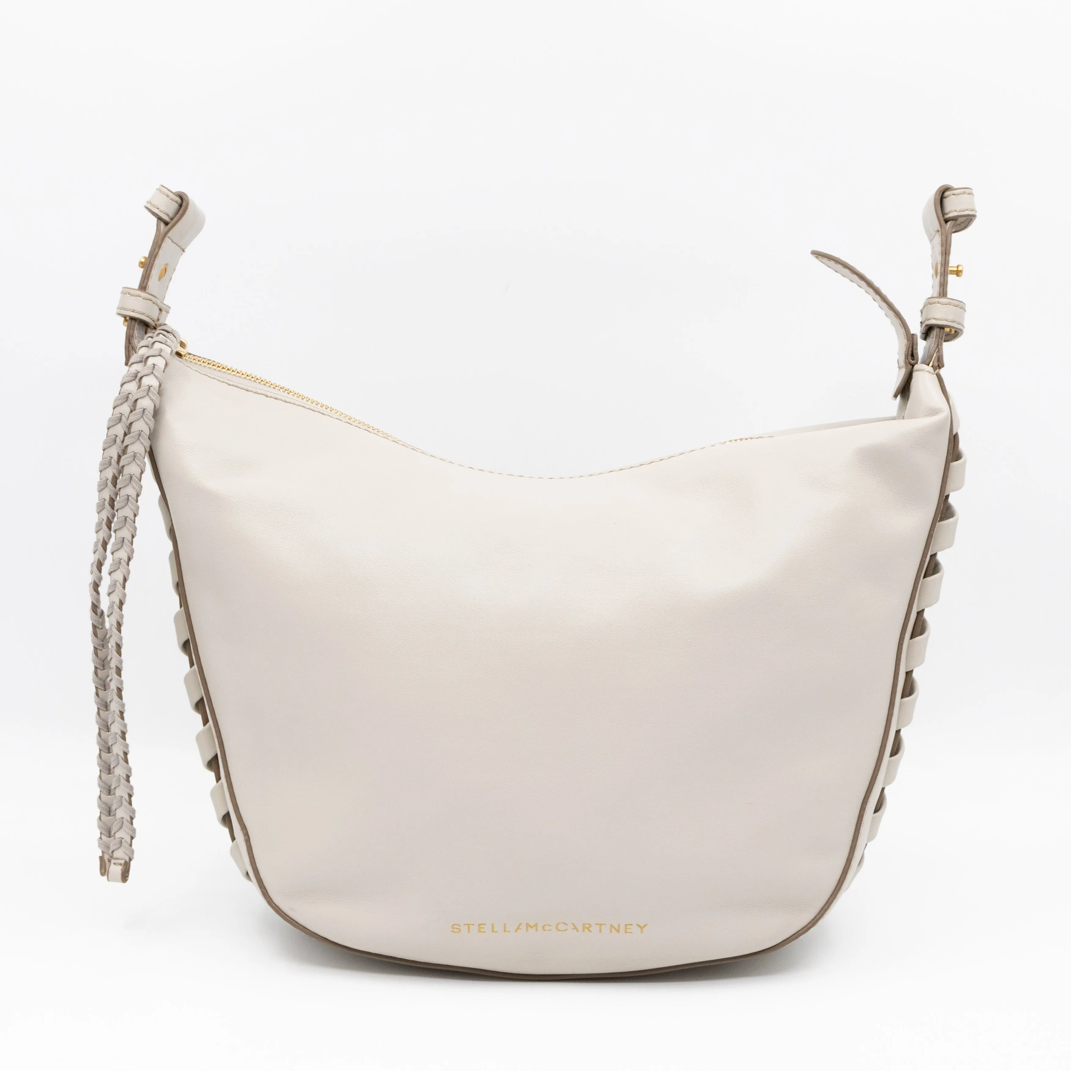 Medium Zip Hobo Shoulder Bag Clay